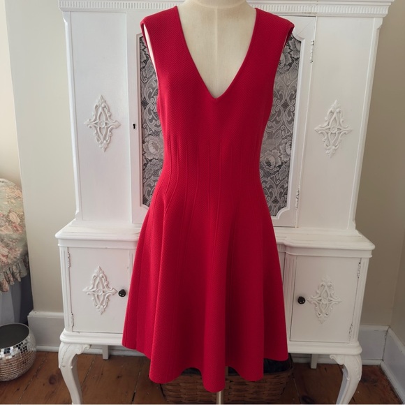NWT MILLY Textured Godet Dress - Picture 1 of 11